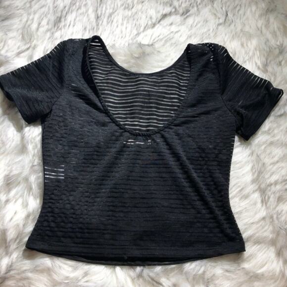 Seek the Label | small goth striped sheer blouse - Picture 5 of 7